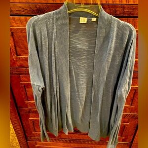Blue GAP open long sleeve cardigan sweater